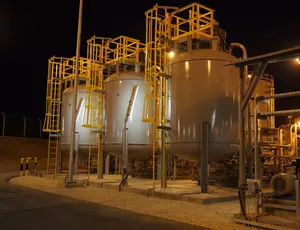 Oil and gas water treatment plant. Veolia's technology: Whittier PowerClean™