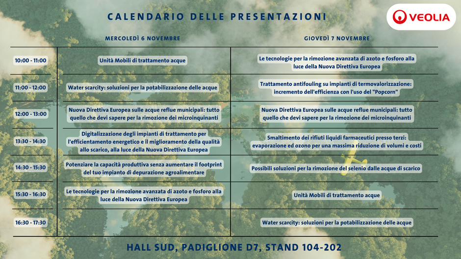 Calendario presentazioni
